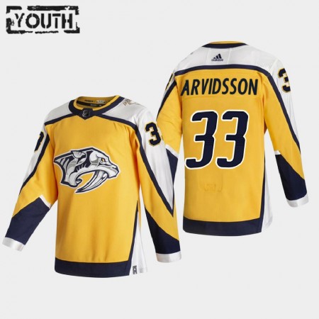 Nashville Predators Viktor Arvidsson 33 2020-21 Reverse Retro Authentic Shirt - Kinderen